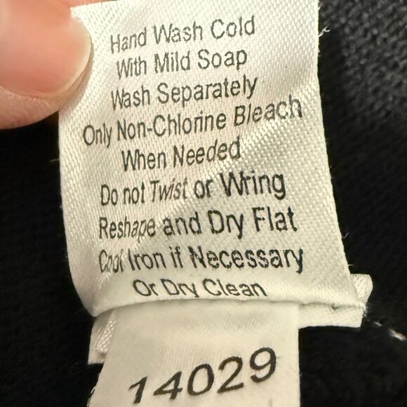 Garnet Hill Sweater Dress Women's Medium Long Sleeve Midi Knit Merino Wool Black - Picture 10 of 12